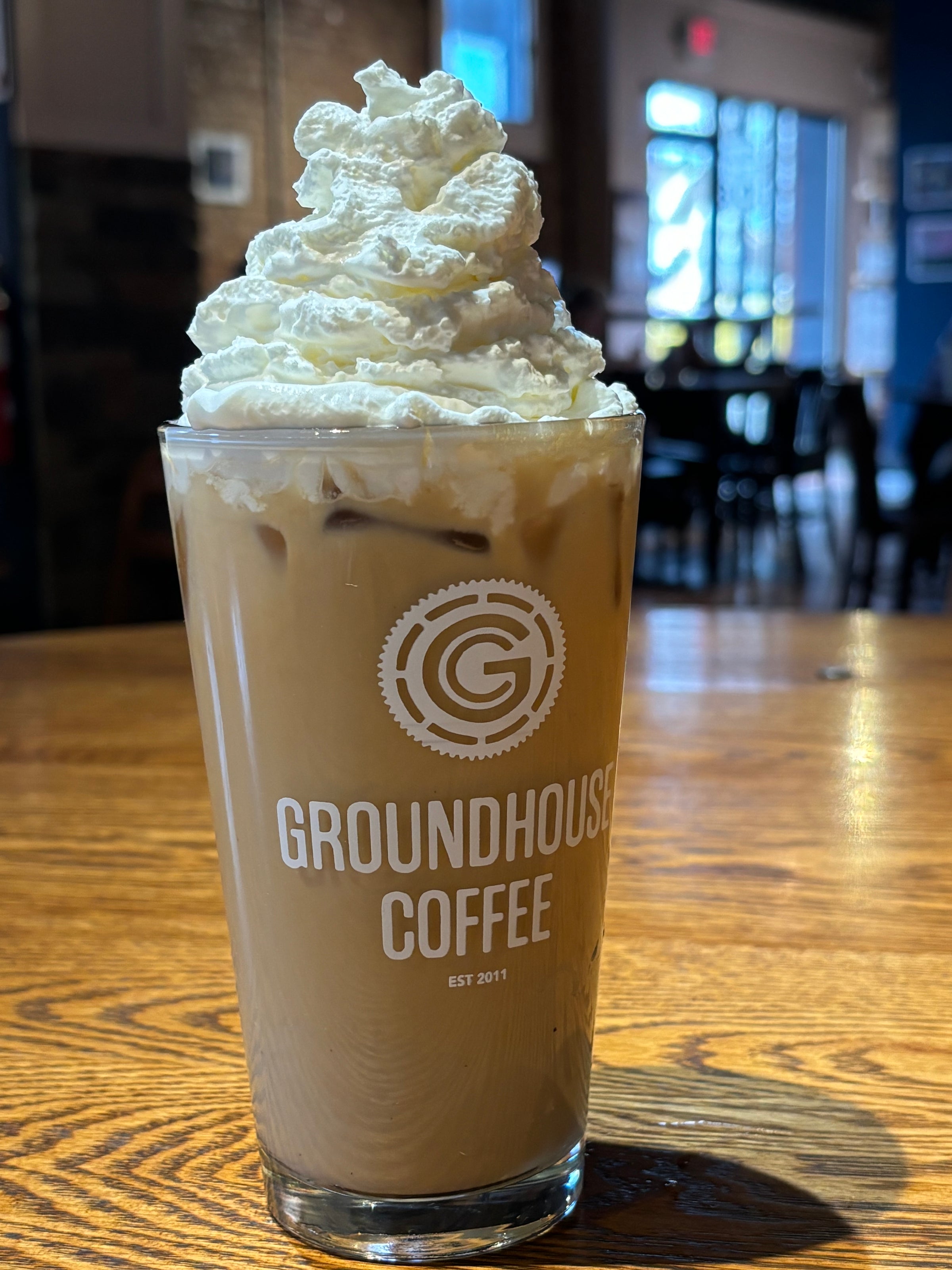 Iced Zebra Latte | Groundhouse Coffee